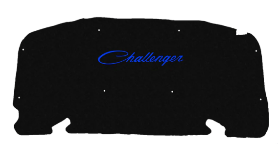 2008-2012 Challenger Dodge Replacement Hood Liner w/Color Logo Emblem