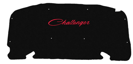 2008-2012 Challenger Dodge Replacement Hood Liner w/Color Logo Emblem