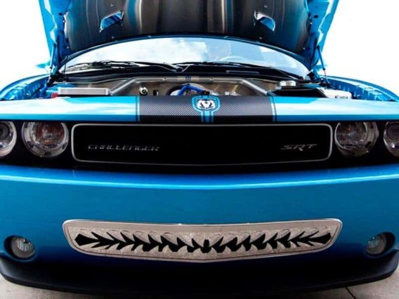 2010-2014 Dodge Challenger Polished Shark Tooth Grille