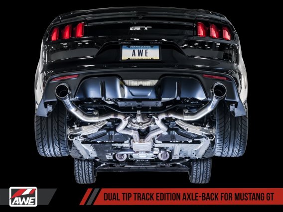 2015-2017 Mustang GT AWE Dual Tip Axle Back Track Edition 3020-32026