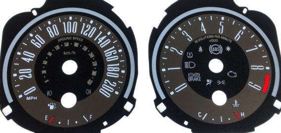 2015-2018 Ford Mustang Daytona Edt US Speedo Custom Gauge Face