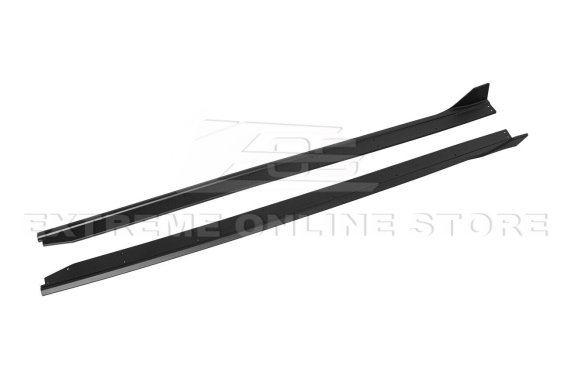 2015-2023 GT350 Ford Mustang Matte Black Add On Side Skirts Set 