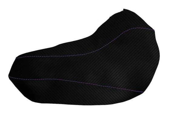 2016-2023 Camaro Console Lid Cover Carbon Fiber Purple Stitch