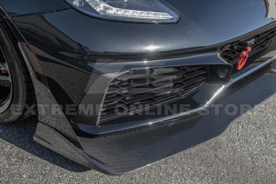 2019 C7 Corvette ZR1 Carbon Fiber Front Bumper Vent Brows Insert