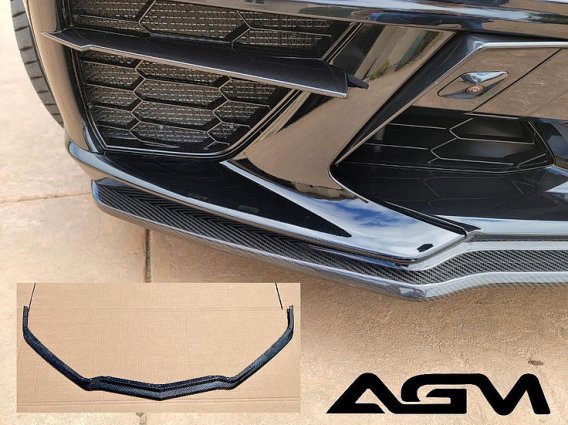 2020-2024 Corvette C8 AGM Carbon Fiber Z51 Front Splitter