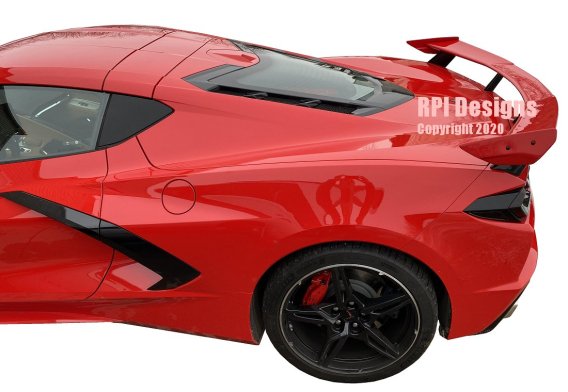 2020-2021 C8 Corvette Next Gen Painted High Wing Spoiler