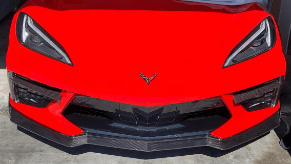 2020-2024 Corvette C8 AGM Visible Carbon Fiber 5VM Style Front Splitter