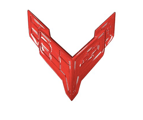 2020-2024 Corvette C8 Custom Painted Front Crossed Flags Emblem