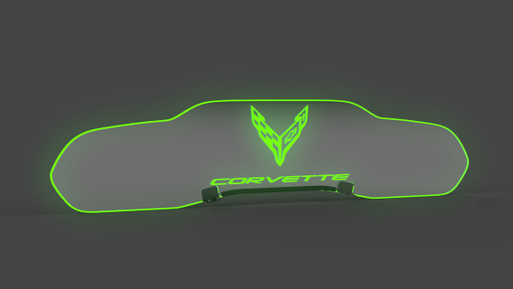 2020-2024 Corvette C8 WindRestrictor Glow Plate - Image and Color Choice