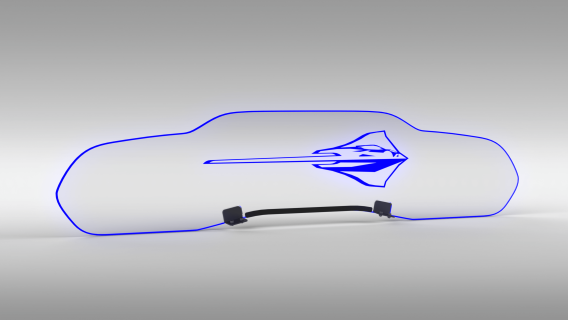 2020-2024 Corvette C8 WindRestrictor Glow Plate - Image and Color Choice