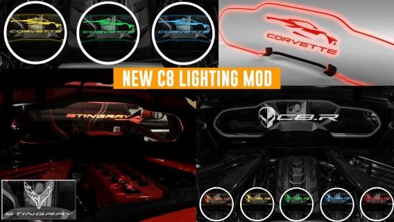 2020-2024 Corvette C8 WindRestrictor Glow Plate - Image and Color Choice