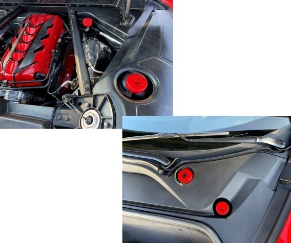 2020-2022 C8 Corvette Painted Billet Aluminum Engine Caps