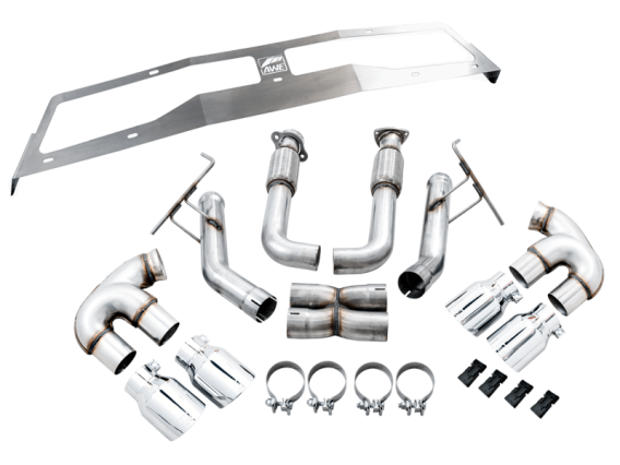 2020-2023 C8 Corvette AWE Track Edition Quad Chrome Tips Exhaust System