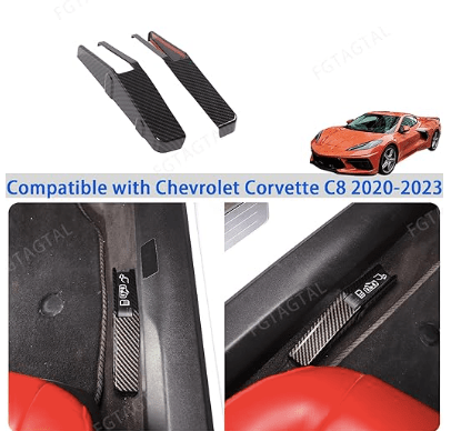 2020-2024 Corvette C8 Carbon Fiber Manual Door Open Emergency Release Covers