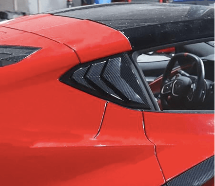 2020-2024 Corvette C8 Carbon Fiber Side Window Louvers