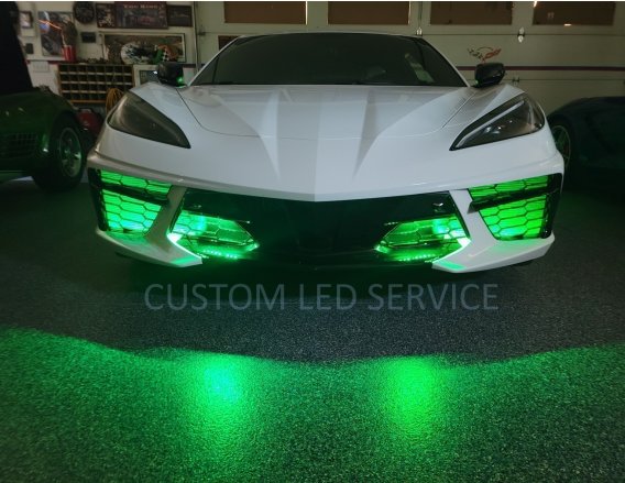 2020-2023 C8 Corvette Custom LED Add On Front Grille RGB LED Kit