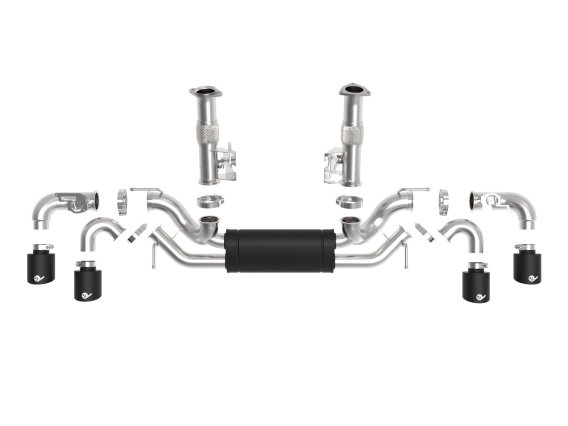 2020-2023 C8 Corvette MACH Force-Xp 304 Stainless Cat-Back Exhaust w/ Muffler w/ NPP Black Tips