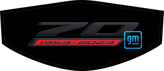 2020-2023 C8 Corvette Trunk Cover 70th Anniversary Logo