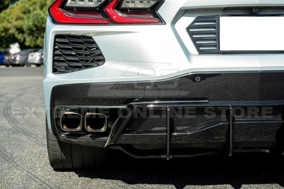 2020-2023 Corvette C8 Carbon Flash Metallic Rear Lower Diffuser Fin Trim