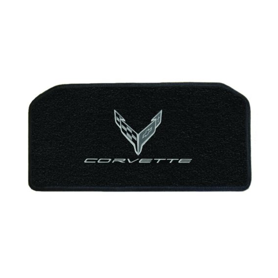 2020-2023 Corvette C8 Front/Rear Cargo Mats Flags Monochromatic Corvette Silver