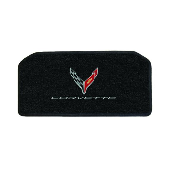 2020-2023 Corvette C8 Front/Rear Cargo Mats Flags Silver & Corvette Word Silver