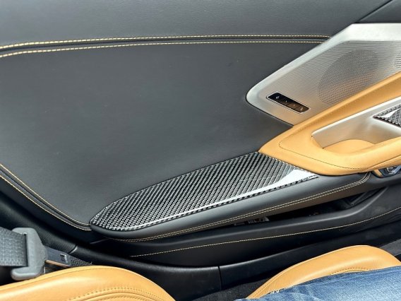 2020-2024 Corvette C8 Carbon Fiber Door Armrest Overlays Set 