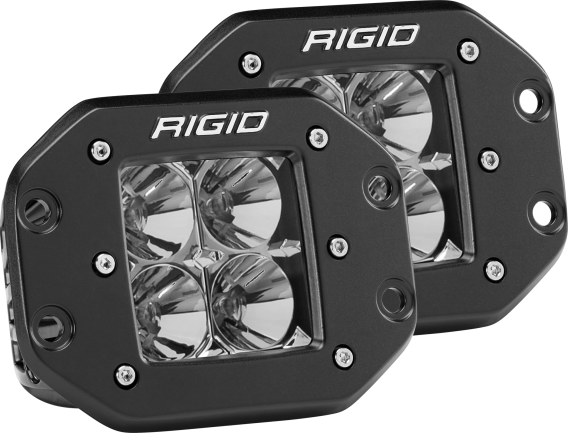 Flood Flush Mount Black Pair D-Series Pro RIGID Industries 212113