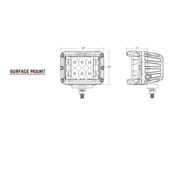 Flood Surface Mount Pair D-SS Pro RIGID Industries 262113