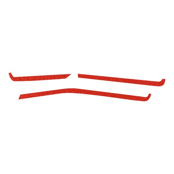 2020-2023 C8 Corvette Interior Dash Trim Accents - Red Faux Leather