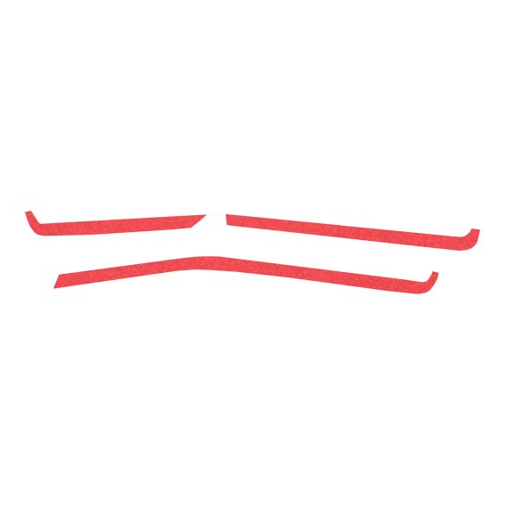 2020-2023 C8 Corvette Interior Dash Trim Accents - Anodized Matte Red