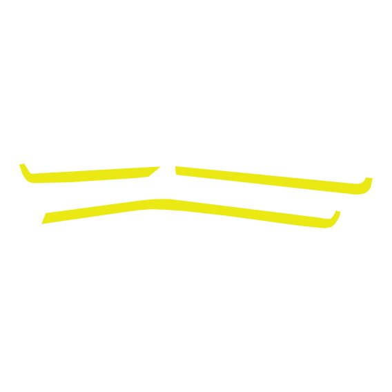 2020-2023 C8 Corvette Interior Dash Trim Accents - Gloss Yellow