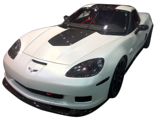 2005-2013 C6 Corvette 427 Style Hood Stripe - Solid Gloss White