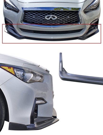 2018-2021 Infiniti Q50 Front Splitter - Sport - [Unpainted] - KB11240UF Stillen Exterior Styling