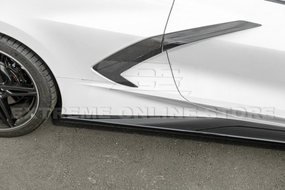 2020-2024 C8 Corvette Carbon Flash Side Skirts Rocker Panels