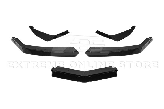 2020-2025 C8 Corvette Carbon Flash Z06 Style Front Splitter and Canards