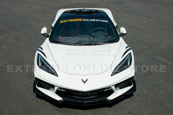 2020-2024 C8 Corvette Carbon Flash Z06 Style Front Splitter and Canards