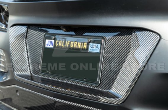 2023-2024 C8 Z06 Corvette Carbon Fiber License Plate Backing