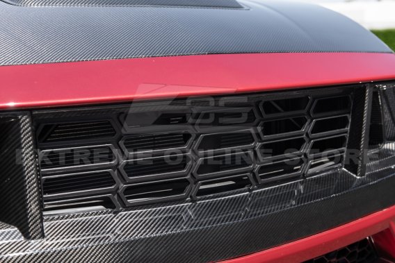 2024-Up Mustang GT Replacement Carbon Fiber Front Grille Cover