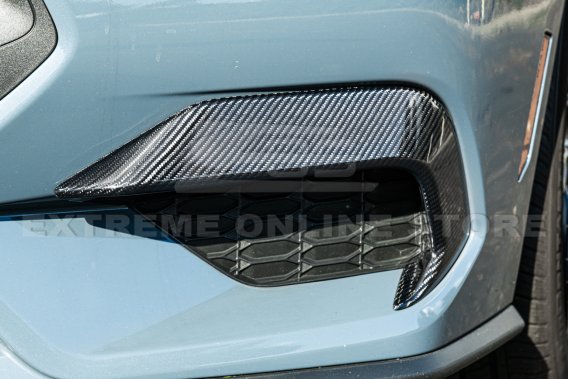 2024 Mustang EcoBoost Carbon Fiber Front Lower Side Grille Inserts