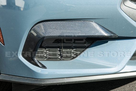 2024 Mustang EcoBoost Carbon Fiber Front Lower Side Grille Inserts