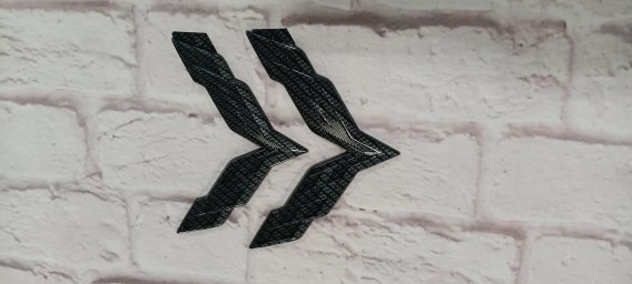 2014-2019 C7 Corvette Carbon Fiber Crossed Flag Emblems