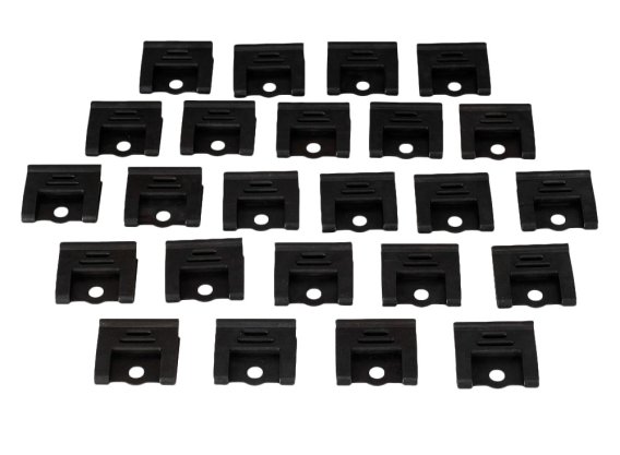 1964-1967 C2 Corvette Coupe Windshield Molding Clips 26pc W/Corner Clips W/Molding Clip Screws