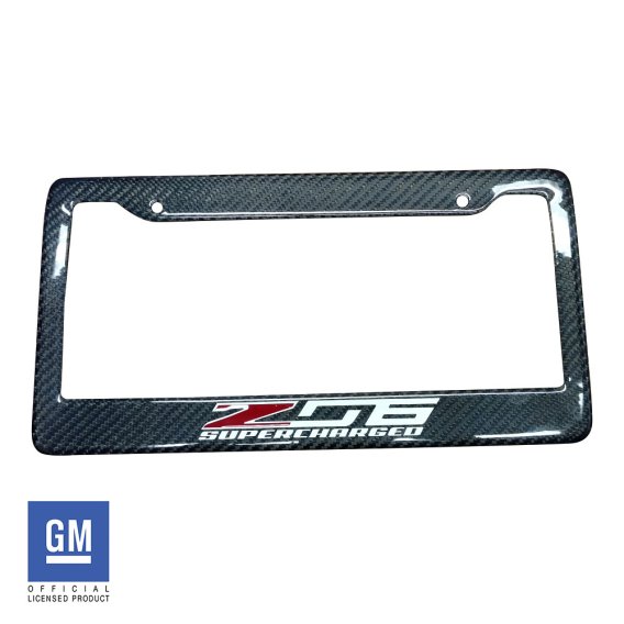 2014-2019 C7 Corvette License Plate Frame Carbon Fiber w/Z06 Logo