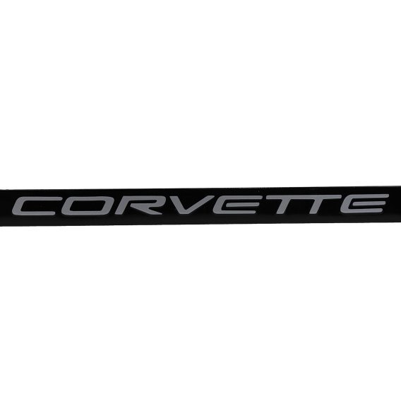 1997-2004 C5 Corvette License Plate Frame Matte Black W/Silver Script