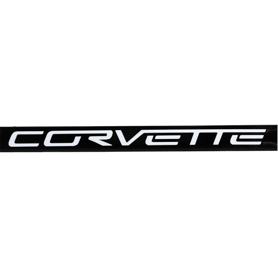 2005-2013 C6 Corvette License Plate Frame Matte Black W/White Script