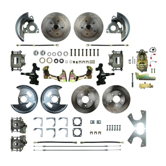 1967-1967 Pontiac Firebird Front and Rear Brake Conversion Kit The Right Stuff AFXSD42D