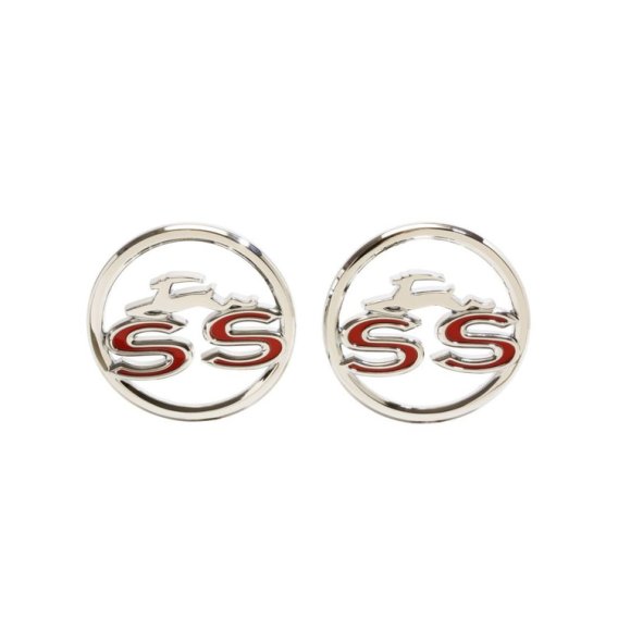 1963 Impala SS Rear Quarter Emblem, "SS", Sold as a Pair