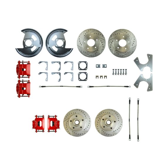 1969-1974 Chevrolet Nova Front and Rear Brake Conversion Kit The Right Stuff F69RDM5Z