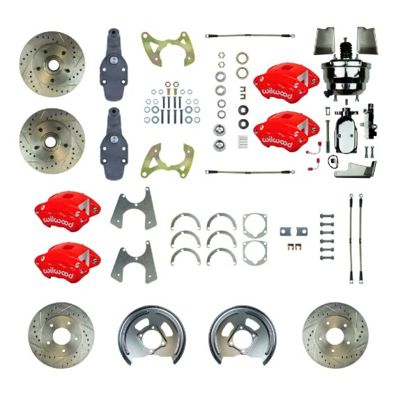 1965-1968 Chevrolet Biscayne Front and Rear Brake Conversion Kit The Right Stuff FSC664DCDZX