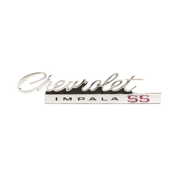 1966 Impala SS Trunk Emblem, "Chevrolet Impala SS", 1 Piece, Sold as Each